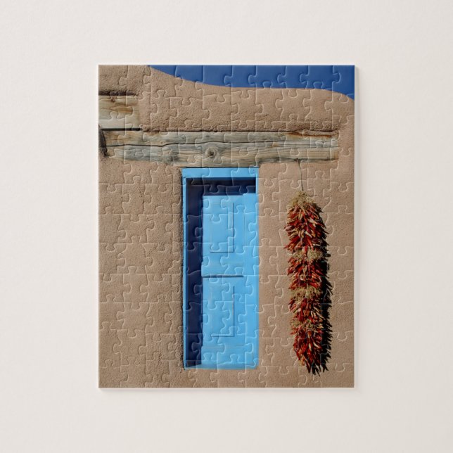 Blaues Taos-Fenster (Vertikal)