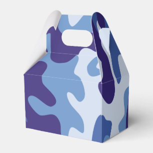 Blaues Tarnmuster Geschenkschachtel