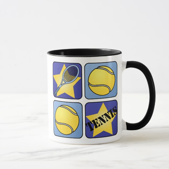 Blaues Tennis Tasse (Rechts)