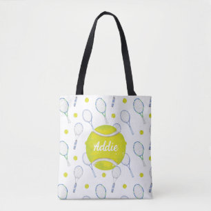 Blaues Tessin Racques Personalisiert Tasche