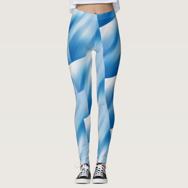 Blaues Topaz Leggings (Vorderseite)