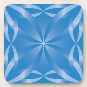 blaues Topaz-Muster Getränkeuntersetzer