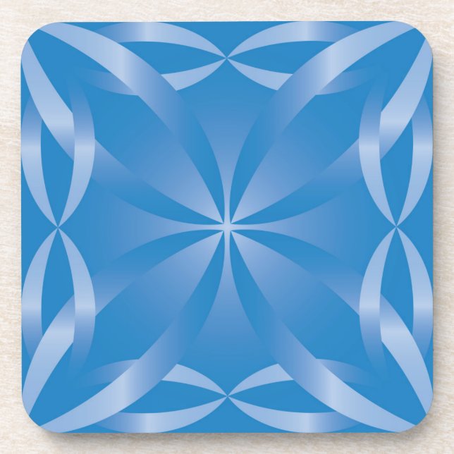 blaues Topaz-Muster Getränkeuntersetzer (Vorderseite)
