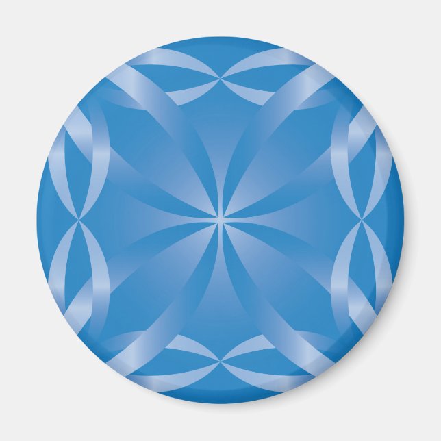 blaues Topaz-Muster Magnet (Vorne)