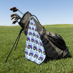 Blaues Traktor-Design mit beliebigem Farbverlauf i Golfhandtuch