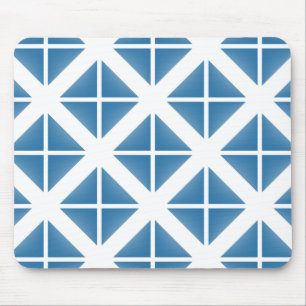 Blaues Trenddreieck-Muster Mousepad