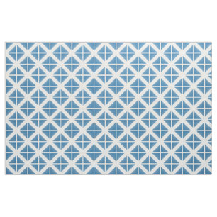 Blaues, trendy Dreiecke Muster Stoff