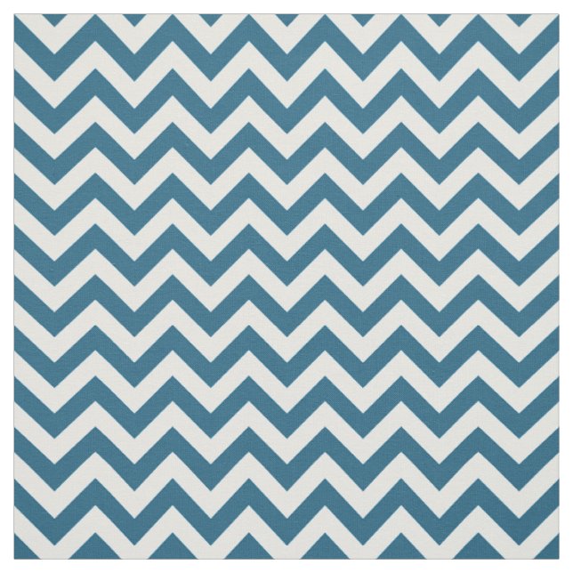 Blaues, trendy Zickzack Muster Stoff (Muster)