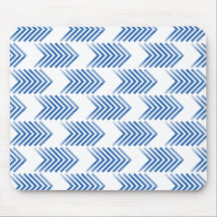 Blaues Tribal-Arrow-Muster Mousepad