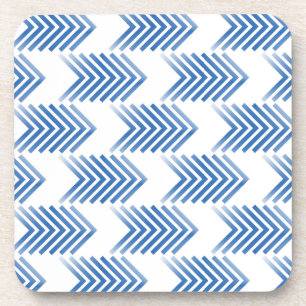 Blaues Tribal-Arrow-Muster Untersetzer