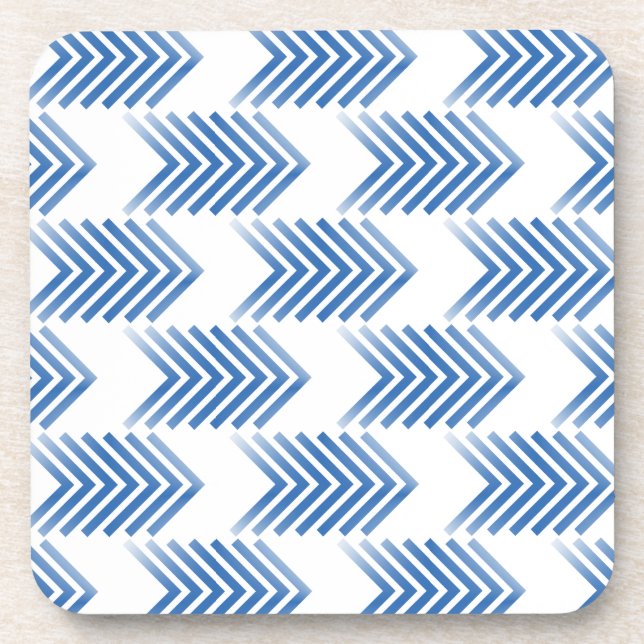 Blaues Tribal-Arrow-Muster Untersetzer (Vorderseite)