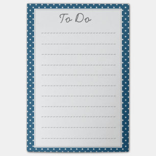 Blaues Tupfen-Muster Post-it Klebezettel