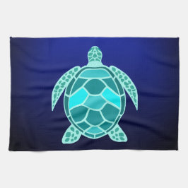 Blaues türkisfarbenes aquamarines Küchentücher