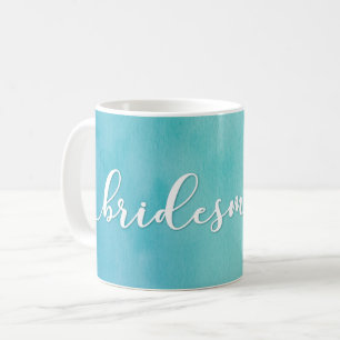 Blaues u. aquamarines Ombre Kaffeetasse