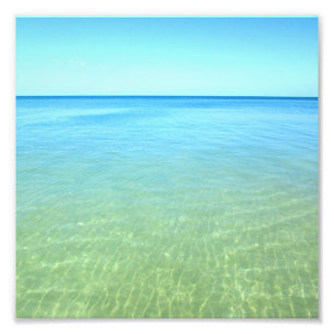 Blaues u. grünes Ozean-Wasser-Foto Fotodruck