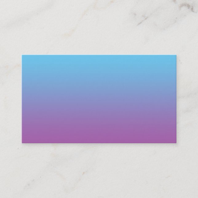 Blaues u. lila Ombre Visitenkarte (Vorderseite)
