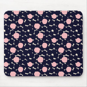 Blaues u. rosa großes Punkt-Muster Mousepad