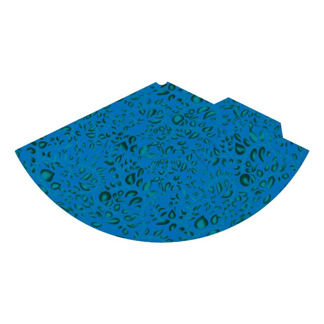 Blaues Umhüllungspapier mit geometrischem Muster Partyhütchen (Vorderseite)