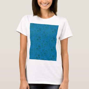 Blaues Umhüllungspapier mit geometrischem Muster T-Shirt