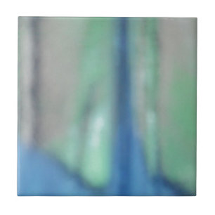 Blaues und aquamarines grünes Meerglas Fliese