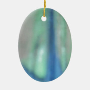 Blaues und aquamarines grünes Meerglas Keramik Ornament