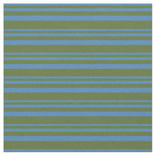 Blaues und dunkles Olive-Grün-Muster Stoff