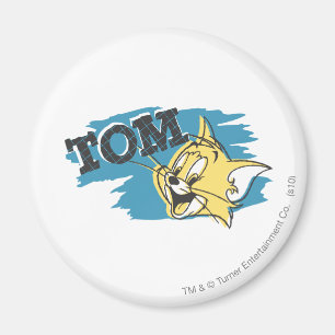Blaues und gelbes Logo Toms Magnet