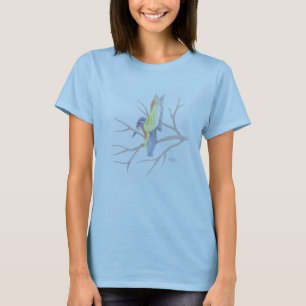 Blaues und gelbes Summenvogel-Shirt T-Shirt