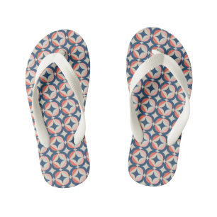 Blaues und geometrisches Muster Kinderbadesandalen