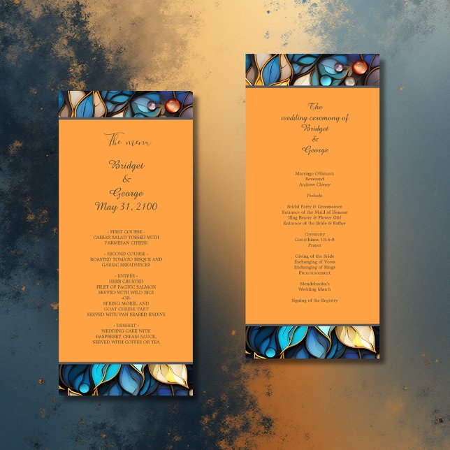 Blaues und goldfarbenes Glas Programm (Von Creator hochgeladen)