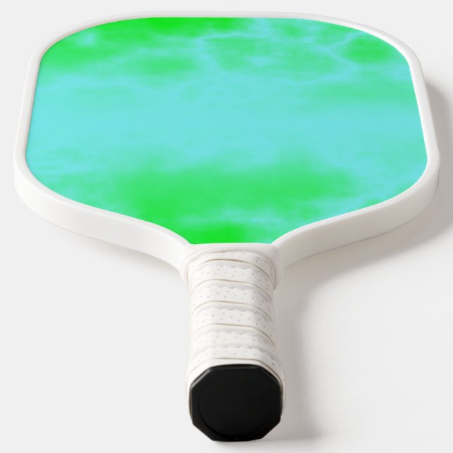 Blaues und grünes Marmormuster Pickleball Schläger (Ablage )