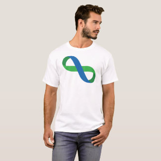 Blaues und grünes Unendlichkeits-Band T-Shirt