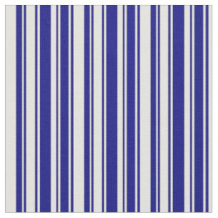 Blaues und hellgelbes Streifen-/Blattmuster Stoff