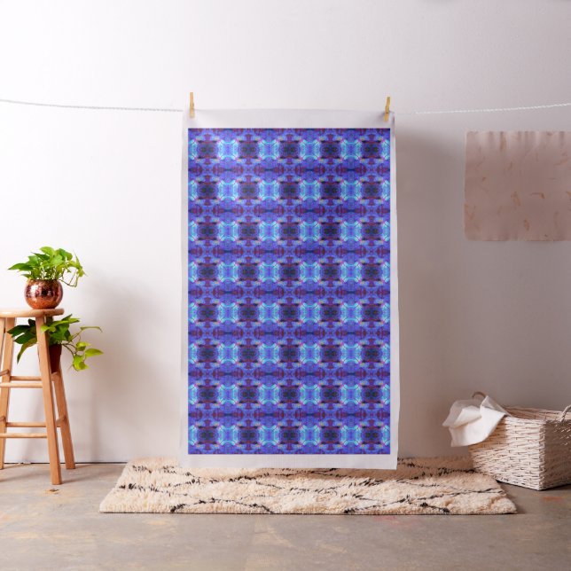 Blaues und Lila abstraktes Design Stoff (Beispiel)