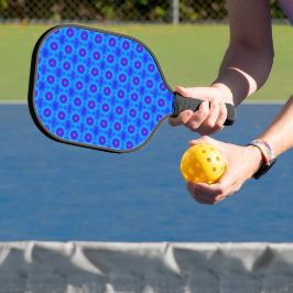 Blaues und lila afrikanisches Druckmuster Pickleball Schläger