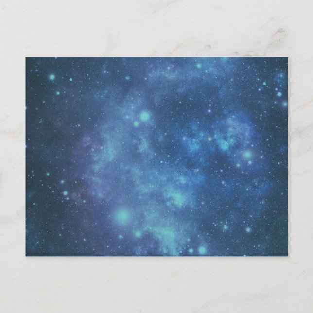 Blaues und Lila Raumbild Postkarte (Vorderseite)