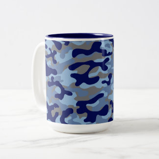 Blaues und Marine-Tarnmuster Zweifarbige Tasse
