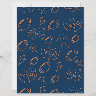Blaues und Oranges Fußballspiel Teamfarbe Papier