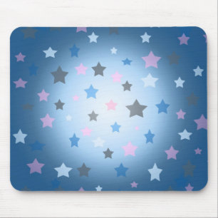 Blaues und rosa Sternchen-Vereinbarung mousepad