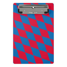 Blaues und rotes Bayernisches Muster für die Diama Mini Klemmbrett