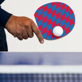 Blaues und rotes Bayernisches Muster für die Diama Tischtennis Schläger