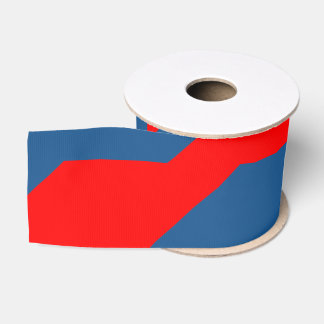 Blaues und rotes geometrisches Design | Länge | Be Ripsband