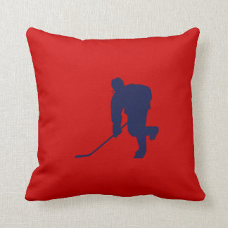 BLAUES UND ROTES HOCKEY KISSEN