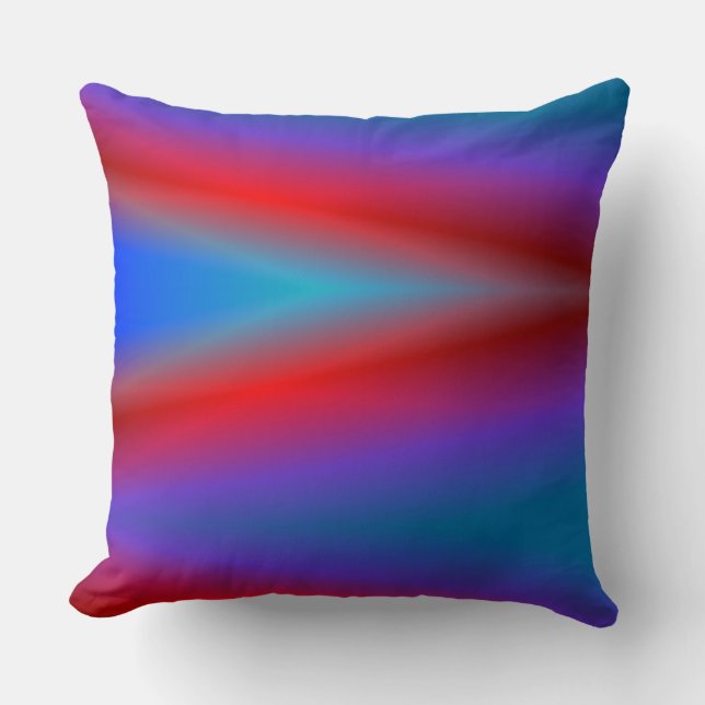 Blaues und rotes Kissen. Kissen (Vorderseite)