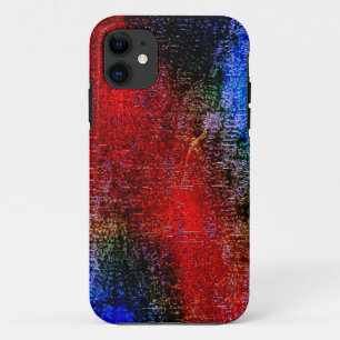 Blaues und rotes Material mit Ölfarbe Case-Mate iPhone Hülle
