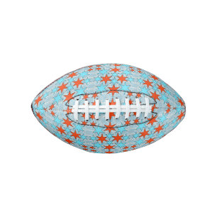 Blaues und rotes Sternmuster Football