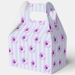 Blaues und violettes Gänseblümchenmuster Geschenkschachtel