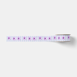 Blaues und violettes Gänseblümchenmuster Ripsband