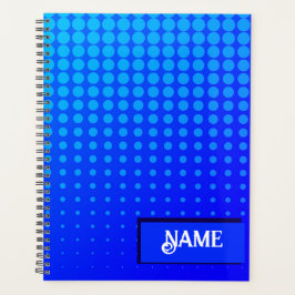 blaues und violettes gepunktetes Streifenmuster Planer