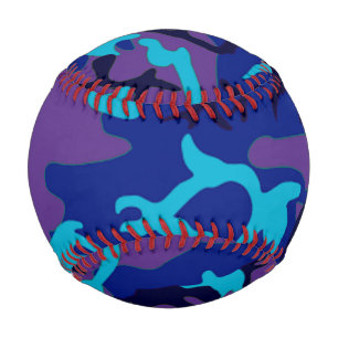 Blaues und violettes Tarnmuster Baseball